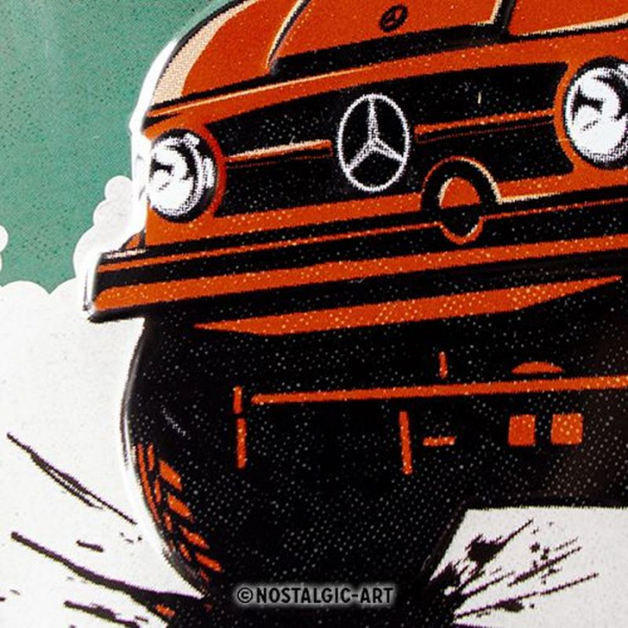 Blechschild Mercedes Unimog rot 2